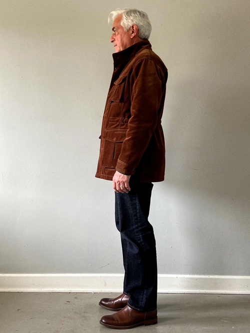 Coalvane Corduroy Safari Field Jacket, Rust, side